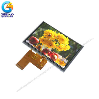 40 पिन LCD स्क्रीन 5 इंच 800*480 रेसोल्यूशन छोटी LCD टच स्क्रीन