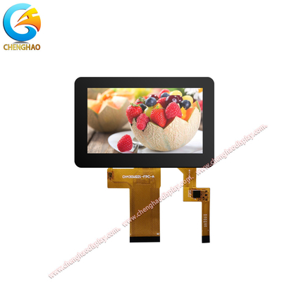 4.3 इंच 480x272 टीएफटी एलसीडी टच स्क्रीन 24 बिट समानांतर आरजीबी इंटरफ़ेस