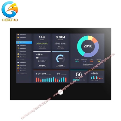 10.1 इंच एलसीडी टच स्क्रीन डिस्प्ले 1024x600 रिज़ॉल्यूशन एलवीडीएस इंटरफेस के साथ