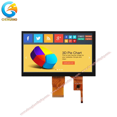 7-इंच IPS TFT एलसीडी डिस्प्ले मॉड्यूल 1024x600 I2C टच इंटरफेस 500 Cd/m2 बैकलाइट