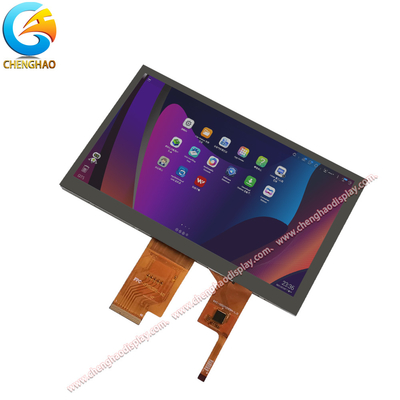 1024x600 लिक्विड क्रिस्टल डिस्प्ले पैनल 300cd/m2 ल्यूमिनेंस 7 इंच कैपेसिटिव टच के साथ
